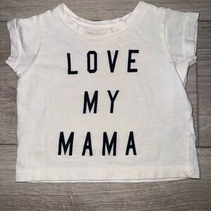 FORD AND WYATT White Kids Shirt with 'Love My Mama' Print